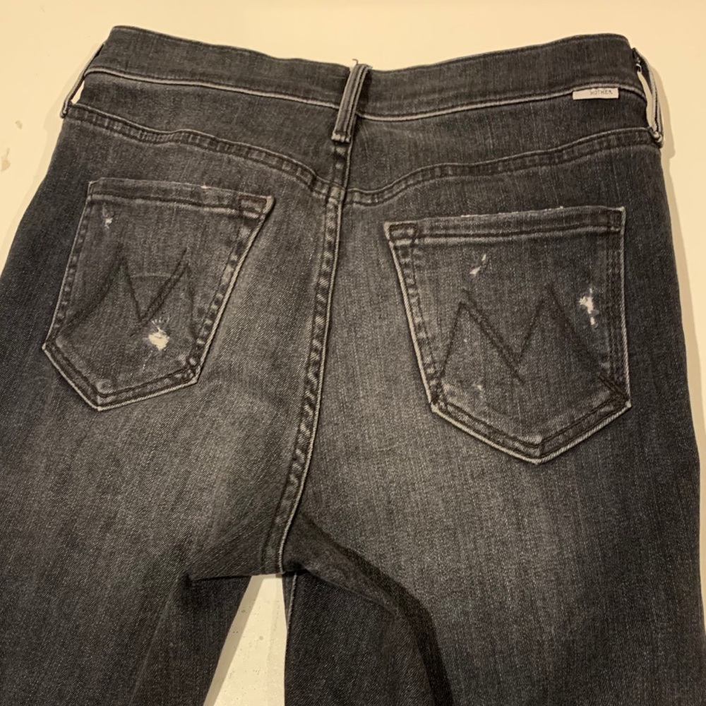 High Rise Dark Grey Flare Jeans - Picture 2 of 4